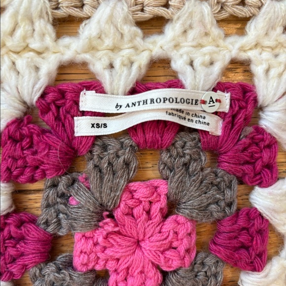 Anthropologie Crochet Granny Square Cardigan - Picture 2 of 6